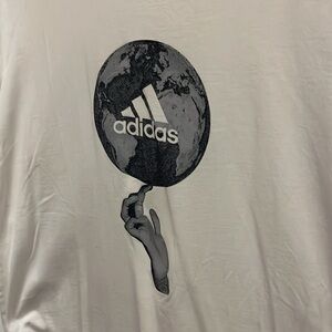 Adidas basketball t shirt - white and size medium